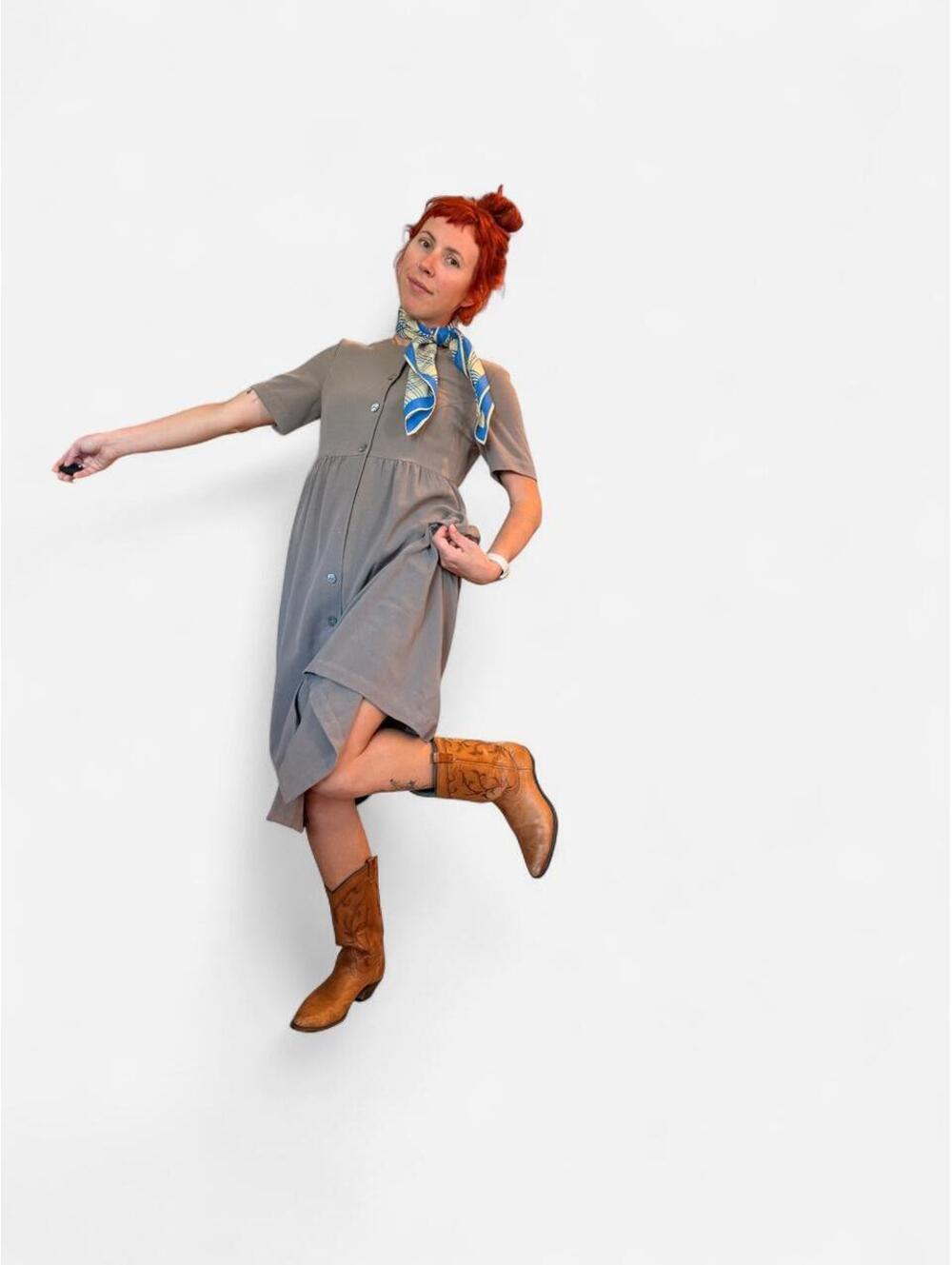 Koret Women's Grey and Blue Dress